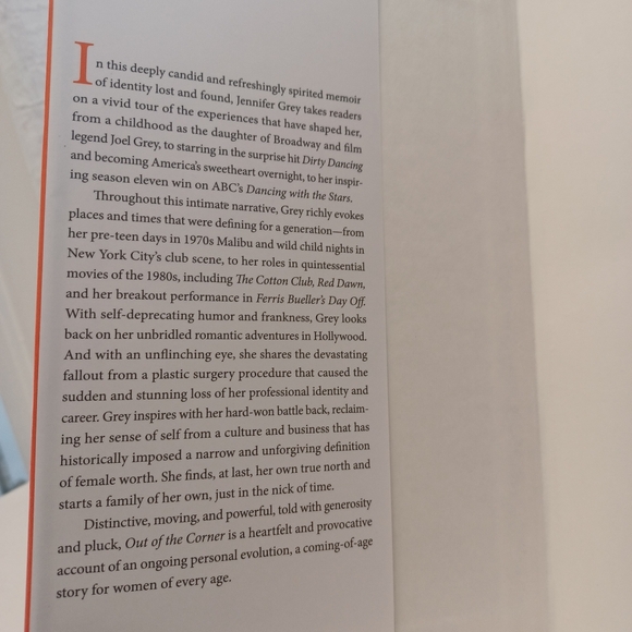 Out of the Corner: A Memoir by Jennifer Grey Hardcover Book - Picture 5 of 7